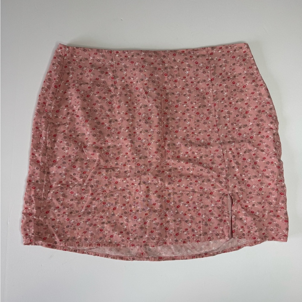 Aeropostale Pink Floral Mini Skirt Size Large Y2K Cottagecore